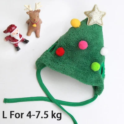 Winter Pet Puppy Accessories for Dogs Cat Bibs Bandana Christmas Santa Claus Hat for Small Puppy French Bulldog Chihuahua Yorkie