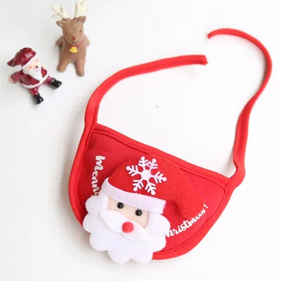Winter Pet Puppy Accessories for Dogs Cat Bibs Bandana Christmas Santa Claus Hat for Small Puppy French Bulldog Chihuahua Yorkie