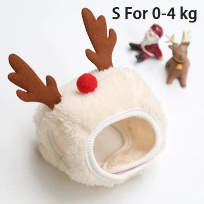 Winter Pet Puppy Accessories for Dogs Cat Bibs Bandana Christmas Santa Claus Hat for Small Puppy French Bulldog Chihuahua Yorkie