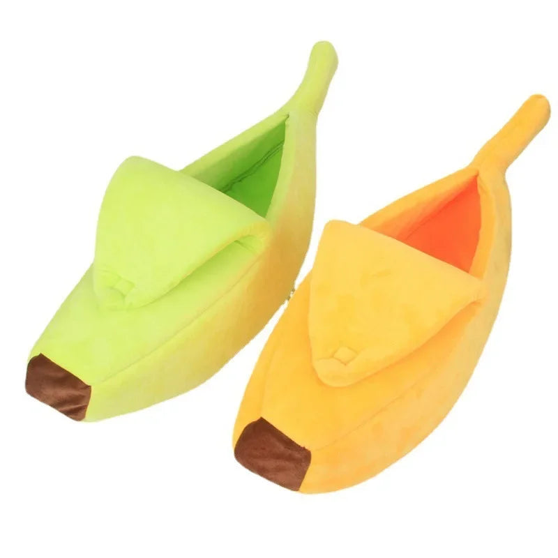 Durable Portable Banana Cat Bed Pet Basket Cushion