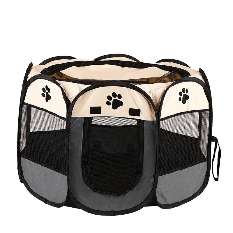 Ultimate Portable Foldable Pet Tent - Octagonal Dog Kennel & Cat Shelter for Easy Outdoor Use!