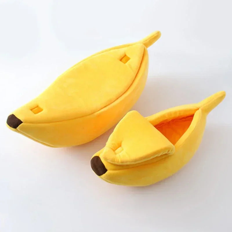 Durable Portable Banana Cat Bed Pet Basket Cushion