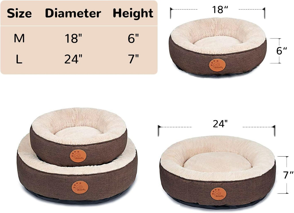 Washable Donut Cat Bed - Round, Machine Washable, Medium & Small Sizes